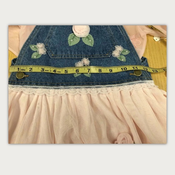 JM original, girl dress, pink and jean, size 8.: - Picture 5 of 8